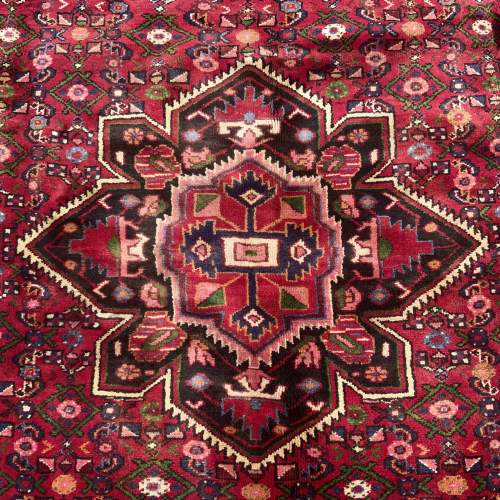 A Stunning Hand Knotted Persian Rug Hosseinabad Single Medallion image-3