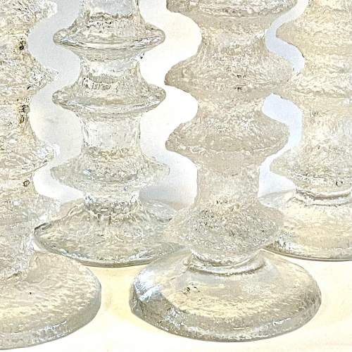 Timo Sarpaneva Set of Four Iittala Glass Candlesticks image-4
