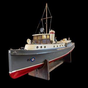 Vintage Scratch Built Model Royal Navy Vessel Ship
