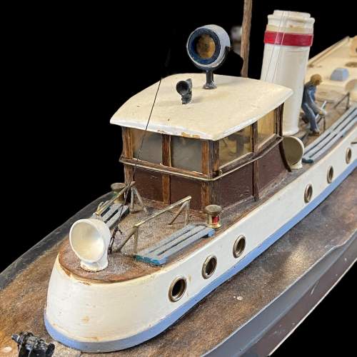 Vintage Scratch Built Model Royal Navy Vessel Ship image-4