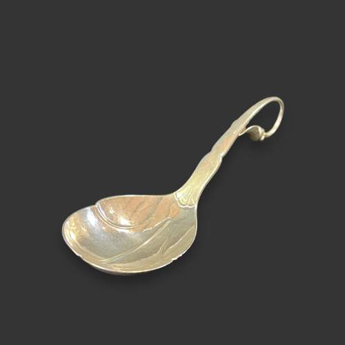 Georg Jensen Art Nouveau Style Silver Serving Spoon image-1