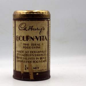 Cadburys Bournvita Original 1930s Vintage Advertising Tin