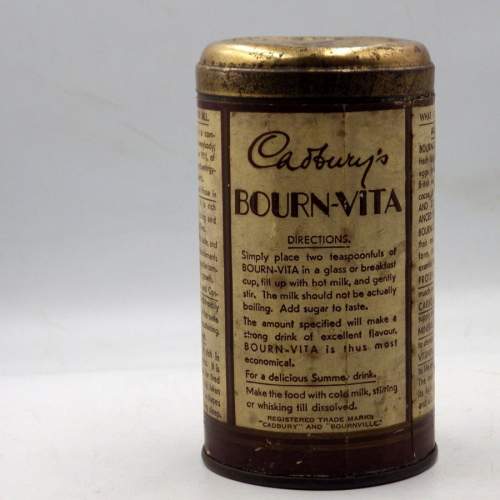 Cadburys Bournvita Original 1930s Vintage Advertising Tin image-2