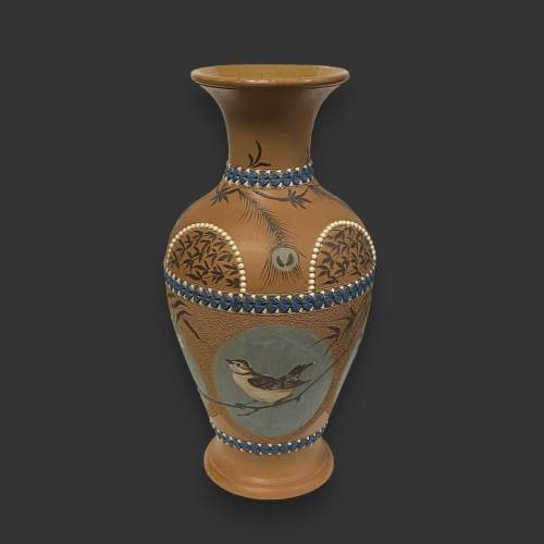 Florence Barlow Royal Doulton Sgraffito Bird Design Vase image-1