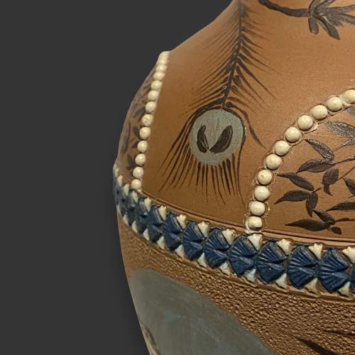 Florence Barlow Royal Doulton Sgraffito Bird Design Vase image-2