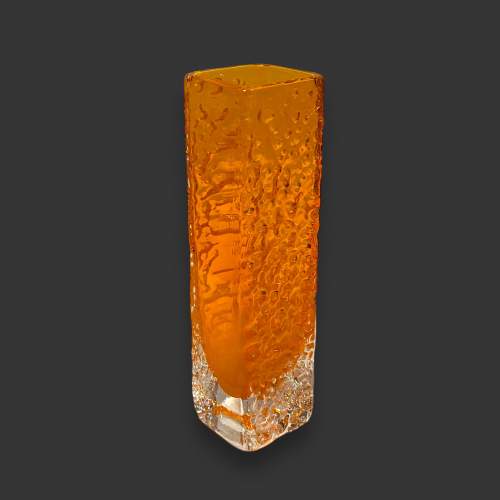Whitefriars Glass Tangerine Nailhead Vase image-1