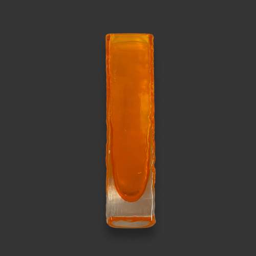 Whitefriars Glass Tangerine Nailhead Vase image-2