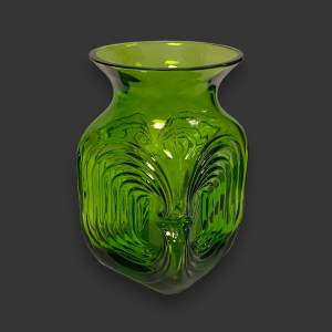 Riihimaki Amuletti Green Glass Vase