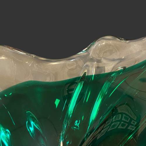 Large Murano Glass Centrepiece Bowl - Green image-3