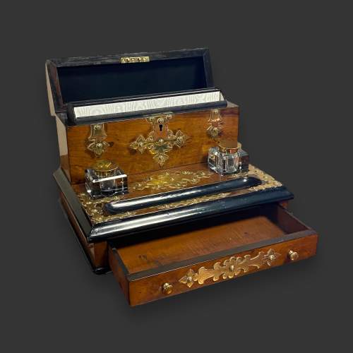 Superb Victorian Burr Walnut Stationery Box image-4