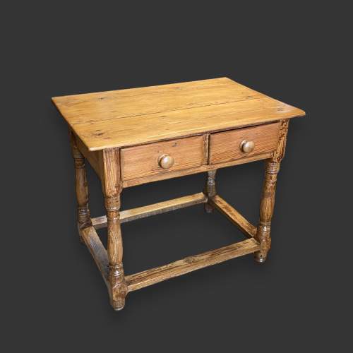 Rustic Spanish Pine Cottage Side Table image-1