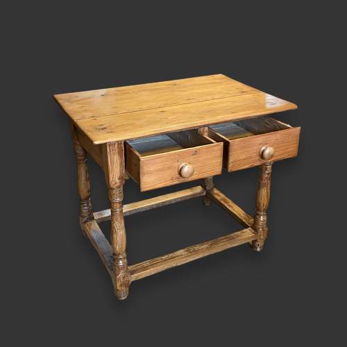 Rustic Spanish Pine Cottage Side Table image-2