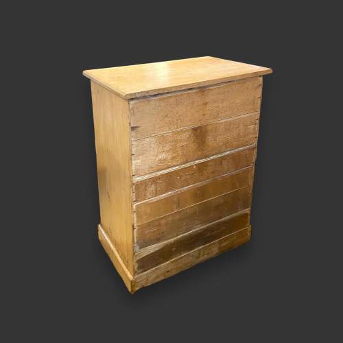 Victorian Tall Four Drawer Pine Chest image-4