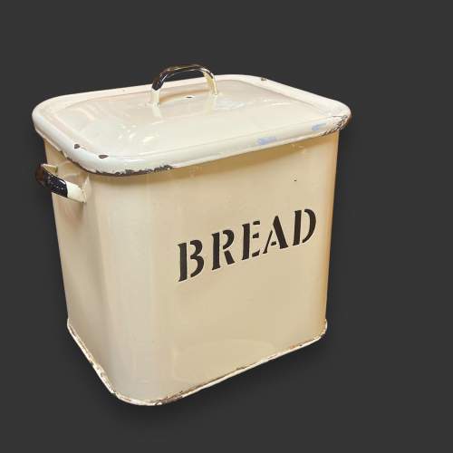 Vintage Enamel Bread Bin image-1