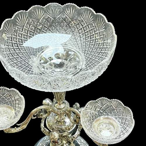 Silver Plated and Cut Glass Centrepiece image-4