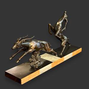 Art Deco Gazelle Figures by Limousin