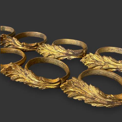 Set of 10 French Gilt Curtain Rings image-2