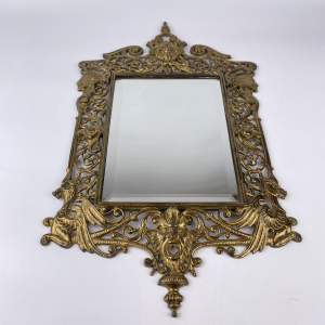 Brass Hanging Wall Mirror by W. Tonks & Son Circa 1880