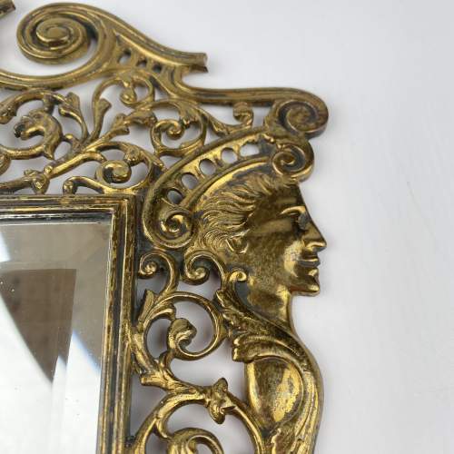 Brass Hanging Wall Mirror by W. Tonks & Son Circa 1880 image-4
