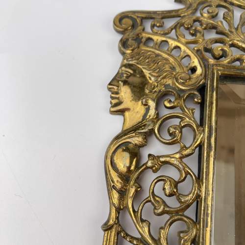 Brass Hanging Wall Mirror by W. Tonks & Son Circa 1880 image-5