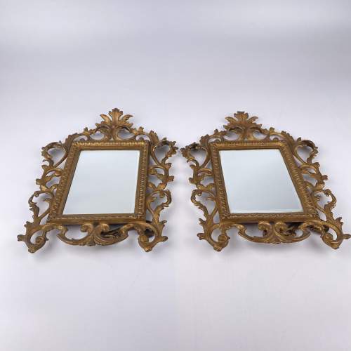 Pair of Victorian Gilt Rococo Style Table Mirrors image-6