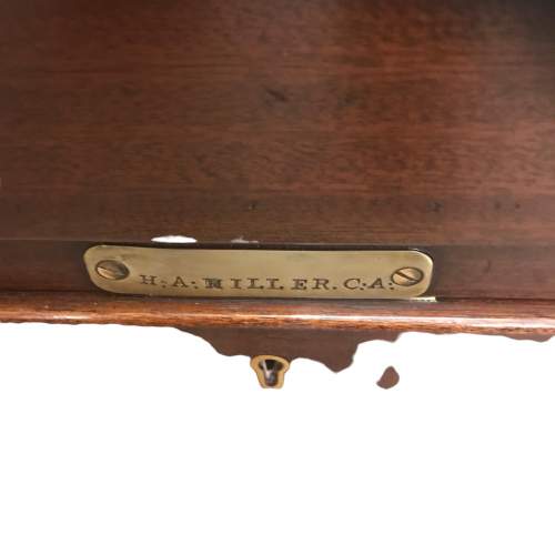 Antique Victorian Mahogany Campaign Chest Table image-5