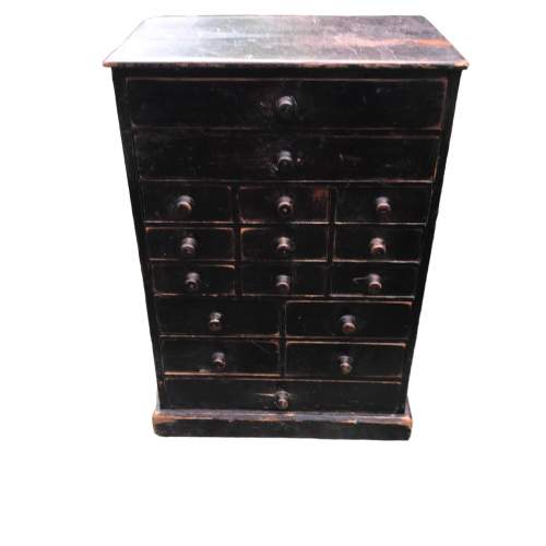 Antique Victorian Pine Horologists Work Drawers image-1