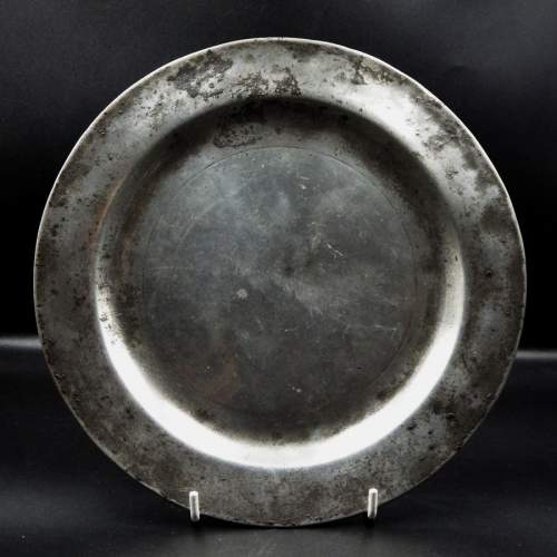 Antique 18th Century Set of Four Pewter Plates image-5