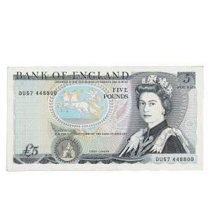 Rare £5 British Banknote Error of Missing Cashier's Signature