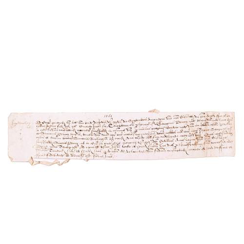 Antique 16th Century Handwritten Latin Document image-1