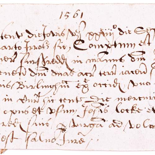 Antique 16th Century Handwritten Latin Document image-4