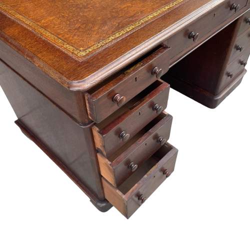 Oak Pedestal Desk image-4