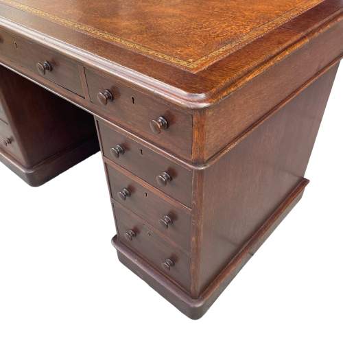 Oak Pedestal Desk image-6