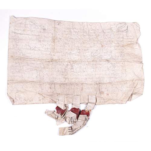 Original Antique 16th Century English Document Written in Latin image-6