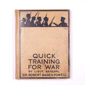 Antique Early 20th Century Book Called Quick Training For War