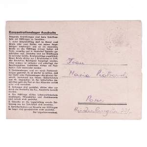 Rare Letter Sent From A Prisoner in Auschwitz Concentration Camp