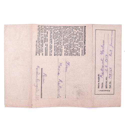 Rare Letter Sent From A Prisoner in Auschwitz Concentration Camp image-4