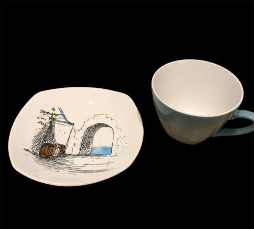 6 Midwinter Coffee Cups and Saucers. Cannes Design by Hugh Casson image-2