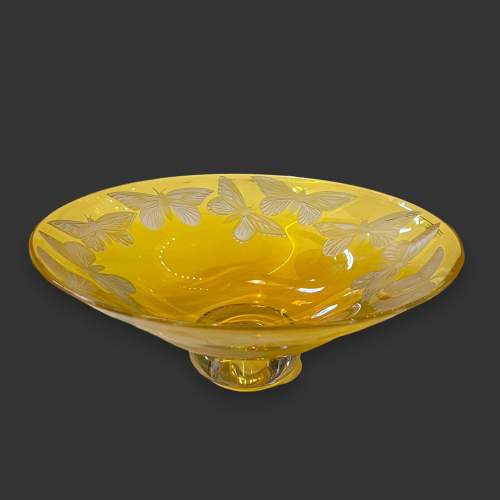 Julia Linstead Large Gold Butterfly Glass Bowl image-1