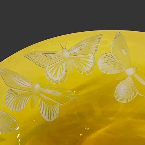 Julia Linstead Large Gold Butterfly Glass Bowl image-2