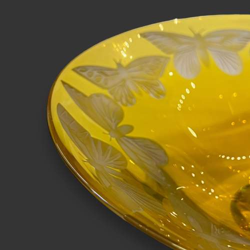 Julia Linstead Large Gold Butterfly Glass Bowl image-3