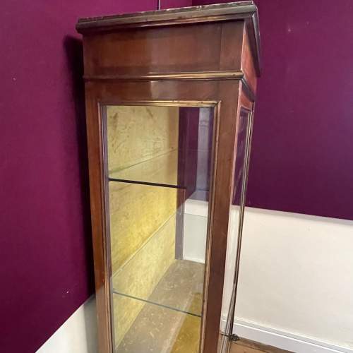 Antique 1 Door French Marble Top Cabinet - Small Glazed Display image-4
