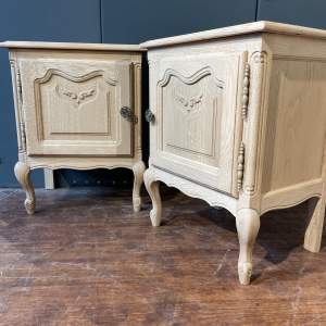 French Rustic Oak Pair of Pot Cupboards