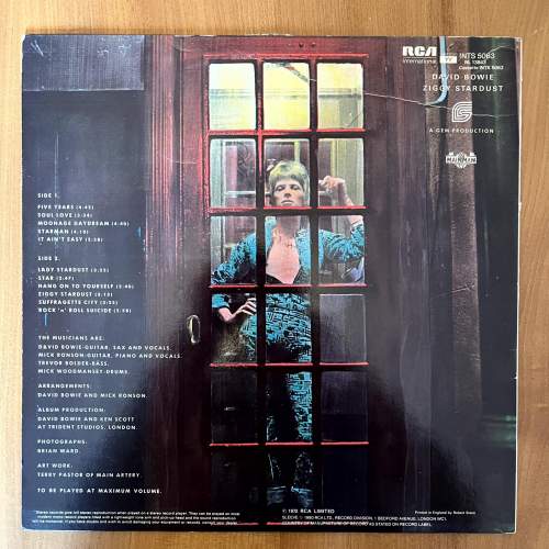 David Bowie Ziggy Stardust Vintage Vinyl LP image-2