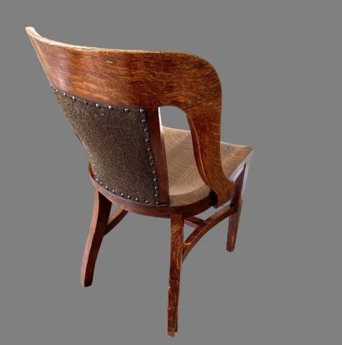 An Early 1900s Solid Oak Globe Wernicke Library Chair image-5