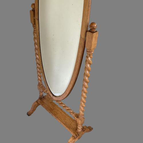 A 1920s Light Oak Cheval Mirror image-2