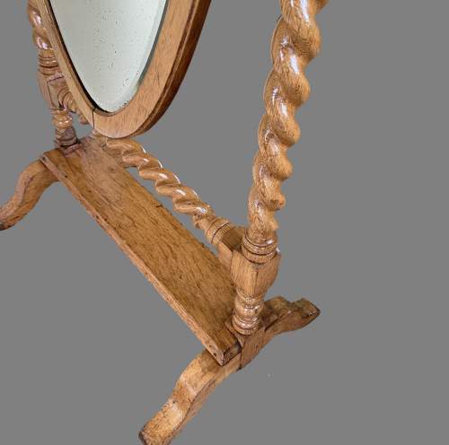 A 1920s Light Oak Cheval Mirror image-4