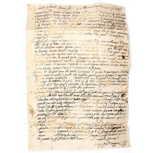 Antique 16th Century Italian Merchant Letter image-3