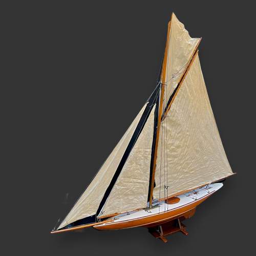 Rare Large Scale Model J Class Style Yacht by John Gale image-1