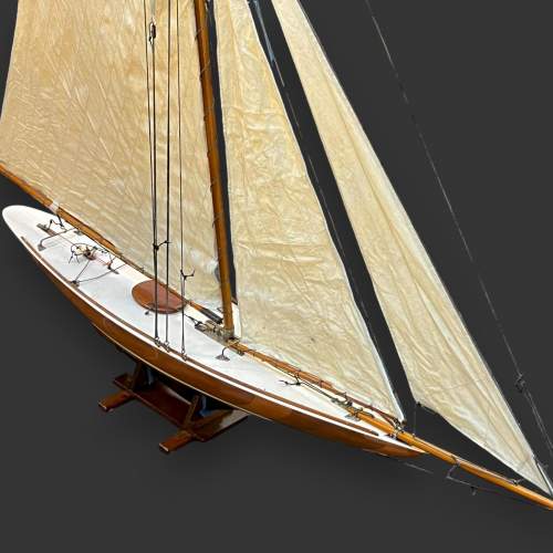 Rare Large Scale Model J Class Style Yacht by John Gale image-4